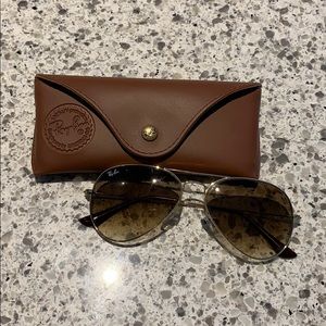 Ray Ban Gradient Brown Aviators